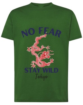 T-Shirt fajny nadruk No Fear Stay Wild r.L