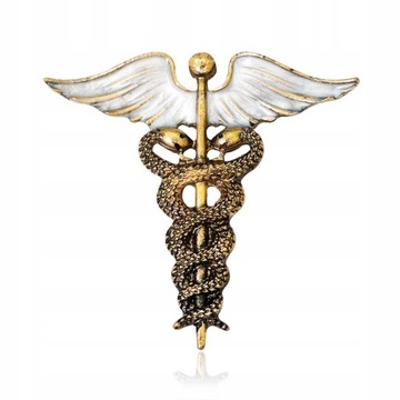 P2245 Kaduceusz Vintage Pin Biżuteria medyczna p