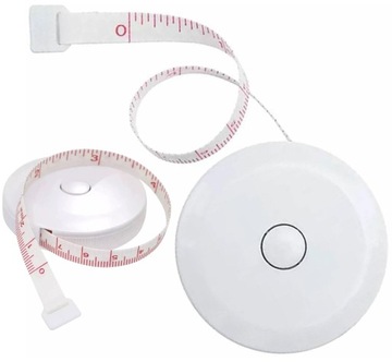 UNIWERSALNA KOMPAKTOWA MIARA TAŚMA KRAWIECKA CENTYMETR ZWIJANA 70mm x 1,5m