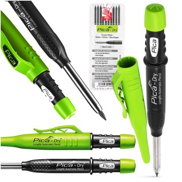 OŁÓWEK STOLARSKI Automatyczny Znacznik PICA Dry GRAFIT 2,8mm + WKŁADY 10szt