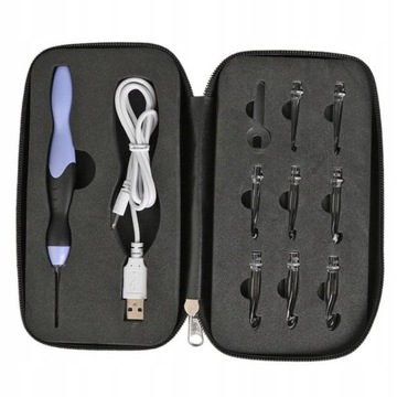 9 w 1 Light Up szydełko szydełka USB akumulator LE
