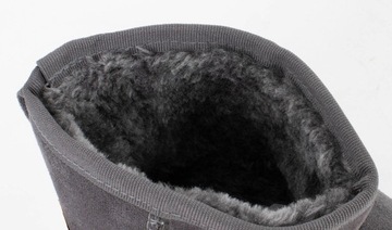 ŚNIEGOWCE SZARE OCIEPLANE BOTKI NA PLATFORMIE 40