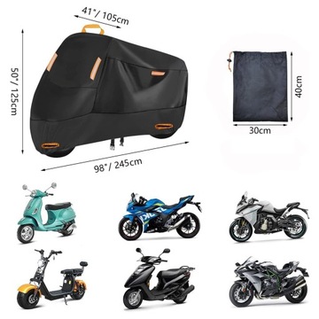 БРЕЗЕНТ ДЛЯ МОТОЦИКЛА НОВЫЙ ПОРТАТИВНЫЙ 210D ТКАНЬ ОКСФОРД 220*95*125 СМ XL