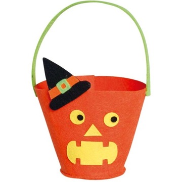 KOSZYK na cukierki DYNIA kapelusz HALLOWEEN 20 cm