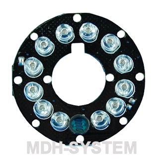 OŚWIETLACZ PODCZERWIENI IR DO KAMERY 10m 850nm