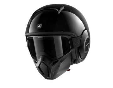 Kask otwarty SHARK STREET-DRAK BLANK kolor czarny, rozmiar XL