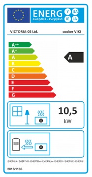КУХОННАЯ ПЛИТА СТАЛЬНАЯ ДЕРЕВЯННАЯ КУХНЯ VICTORIA VIKI 10,5 кВт ДО 105 м² ECO