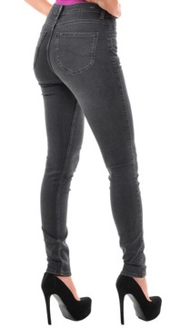 LEE spodnie SKINNY grey SCARLETT HIGH _ W25 L33