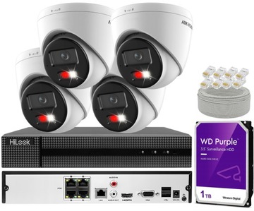 Zestaw do Monitoringu IP 6MPx 4 Kamery IP PoE + Rejestrator HIKVISION