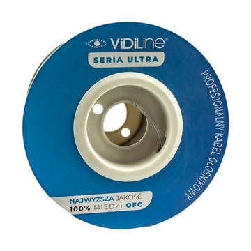 Kabel głośnikowy Vidiline 2x0,5mm miedź OFC Ultra 1 metr