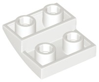 LEGO White Slope Curved 2x2x2/3 32803 2szt