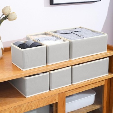 ОРГАНАЙЗЕР ДЛЯ БЕЛЬЯ НОСКИ ДЛЯ ГАРДЕРОБА НАБОР КОНТЕЙНЕРОВ 6 шт.