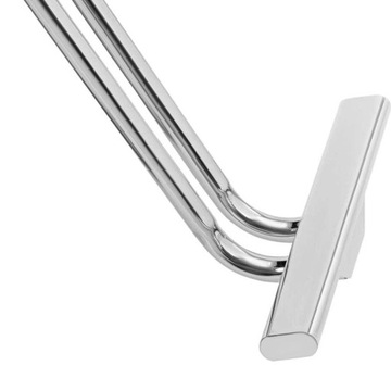 FOTEL FRYZJERSKI Z PODNÓŻKIEM - 880-1030 MM - 200 KG - SREBRNY, BIAŁY