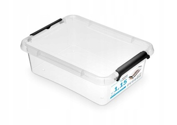 Pojemnik plastikowy pudło z pokrywą 1,15l pojemniki plastikowe organizer