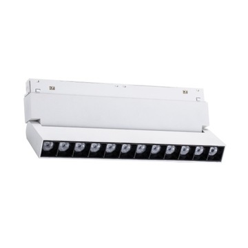 Reflektor szynowy magnetyczny liniowy, regulowany, 12 W, 960 lm, 4000 K, bi
