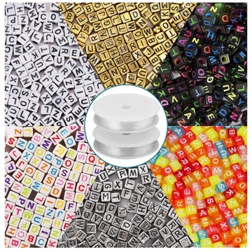 Набор букв для изготовления браслетов 1200 шт.