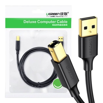 UGREEN KABEL PRZEWÓD USB DO USB-B TYP B 2.0 DO DRUKARKI SKANERA 480MBPS 3M