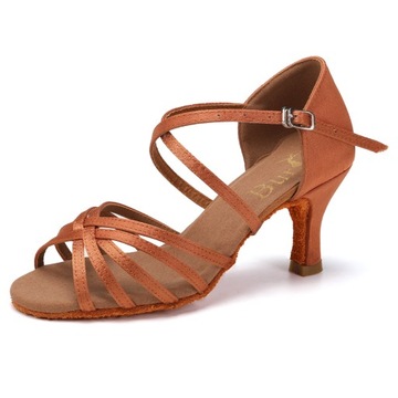 BUTY TANECZNE DO TAŃCA BEŻOWE 7 CM 34+SALSA GRATIS