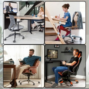 Поворотные ролики стула резиновые силиконовые 11 мм 5 шт.