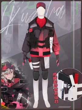 VTuber Halloween kostiumy bluzki damskie zestaw spodni Cosplay Kuzuha męsk