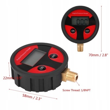 ЖК-ЦИФРОВОЙ ИЗМЕРИТЕЛЬ ДАВЛЕНИЯ ВОЗДУХА 0-200PSI