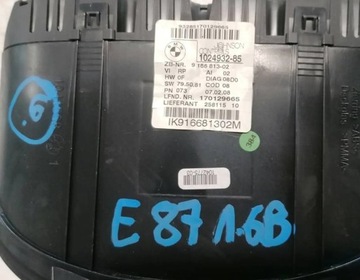 BMW 1 E81 08R PŘÍSTROJOVÁ DESKA BUDÍK 9166813