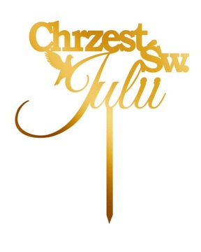 Topper TCZ-8- Chrzest Święty Złote Lustro