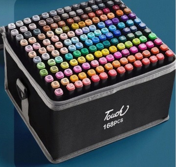 Маркеры спиртовые двусторонние 168шт (С024)