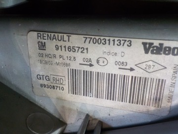 OPEL VIVARO A I FACELIFT 05R SVĚTLO LEVÝ PŘEDNÍ 7700311373