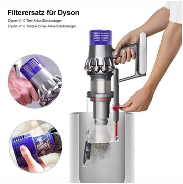 2 x zmywalny filtr do odkurzacza Dyson V10