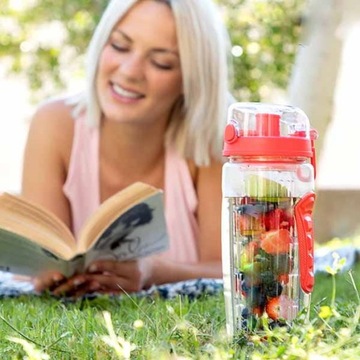 Бутылка для воды с фруктовым заварником Тритан 1л.