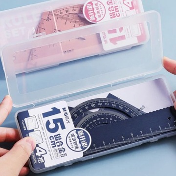 Синий стиль. Набор из 4 алюминиевых линеек.