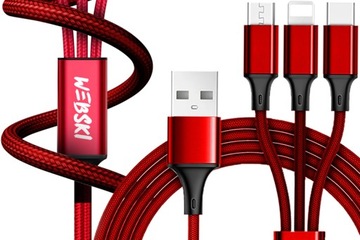 SZYBKA ŁADOWARKA KABEL microUSB USB-C PIN8 iPHONE