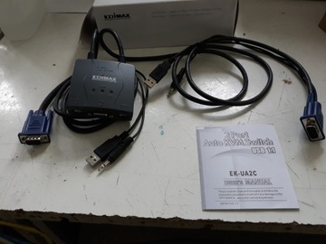 Edimax EK-UA2C przełącznik KVM 2xUSB audio VGA