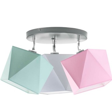 Lampa sufitowa plafon żyrandol abażur diament