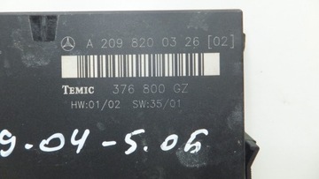 A2098200326 JINÉ MODUL 500 209.375 225 2004 MERCEDES-BENZ CLK (C209)