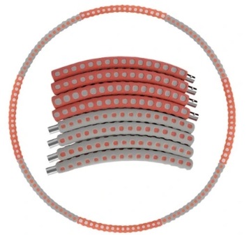 CIĘŻKIE HULA HOP PIANKOWE Z OBCIĄŻENIEM ODCHUDZAJĄCE KOŁO SKŁADANE FITNESS