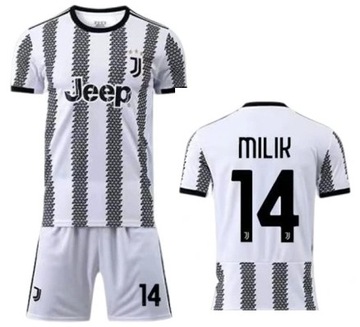 NOWY KOMPLET STRÓJ PIŁKARSKI KOSZULKA MILIK JUVENTUS NO.14 DZIECKO