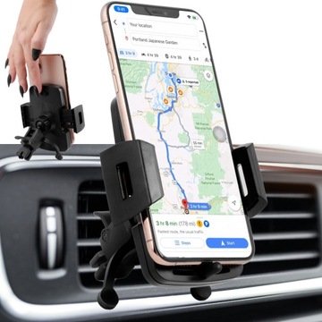 UCHWYT NA TELEFON DO SAMOCHODU KRATKĘ Z UCHWYT NA KABEL STABILNY SOLIDNY