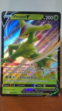 Virizion V - SWSH295 - Промо Black Star BIG