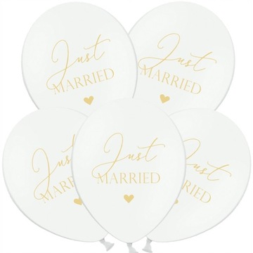 Zestaw Balonów Na Ślub Just Married Balony Pastel