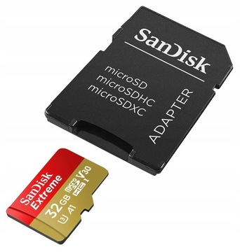 Sandisk Extreme microSDXC 32 ГБ V30 (100 МБ/с)