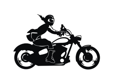 Naklejka na auto MOTOR Chopper Motocyklistka 15cm