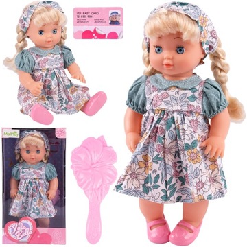 LALKA DLA DZIECI BELLA ZESTAW BLONDYNKA OPASKA AKCESORIA SZCZOTKA UBRANKO