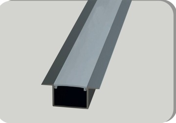 Listwa LEDOWA dekoracyjna aluminium 270cm 20mm SREBRNY z kołnierzem