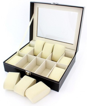 Коробка-органайзер для часов, украшений и других гаджетов, 10 отделений.