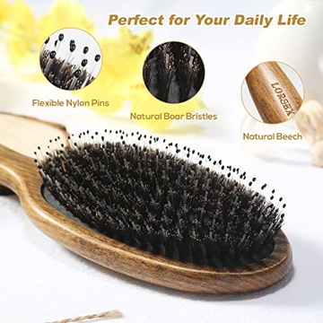 LORSEX Деревянная расческа с щетиной кабана.