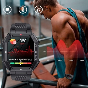 SMARTWATCH МУЖСКИЕ ВОЕННЫЕ ЧАСЫ ГОВОРЯТ О МНОГОФУНКЦИОНАЛЬНОМ МЕНЮ ИЗМЕРЕНИЙ PL