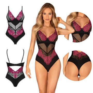 Body damskie Obsesive Rosenty eleganckie seksowna bielizna erotyczna M/L