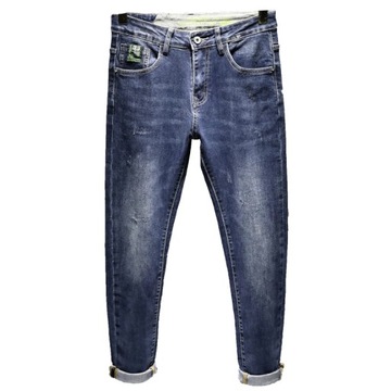 Dark Blue Jeans Men Slim Skinny Fit Spring And Aut